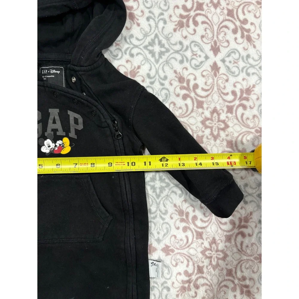 Baby Gap x Disney Mickey Mouse Hooded Romper Black Ears 6-12 Months One Piece